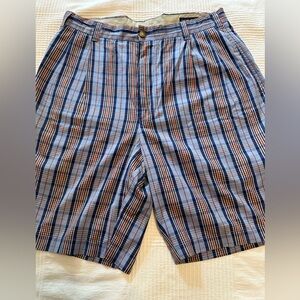 ⭐️⭐️ Daniel Cremieux red White Blue Plaid Cotton Shorts. Men’s size 32